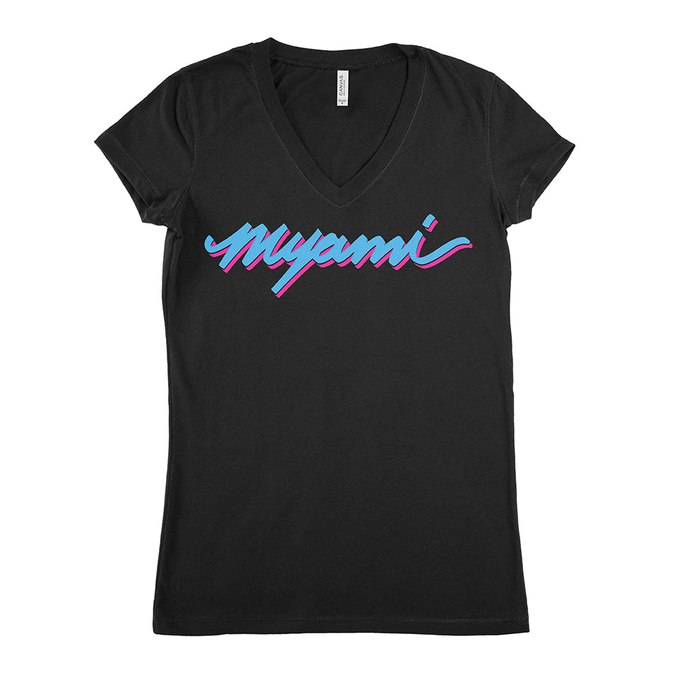 Myami Vice Women's V Neck - Black